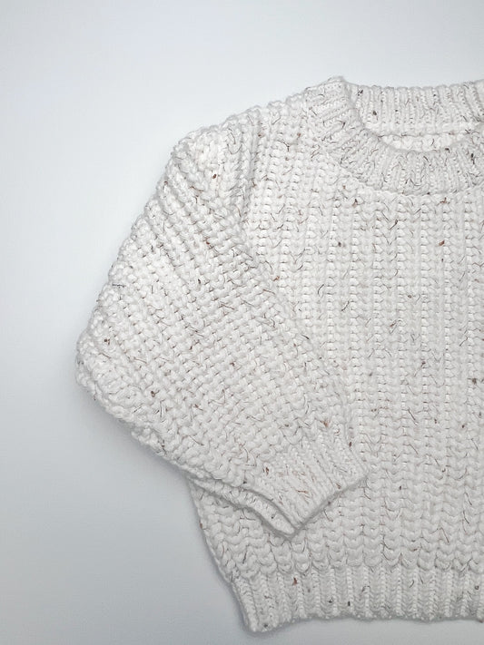 Chunky Knit Sweater - Oat Fleck