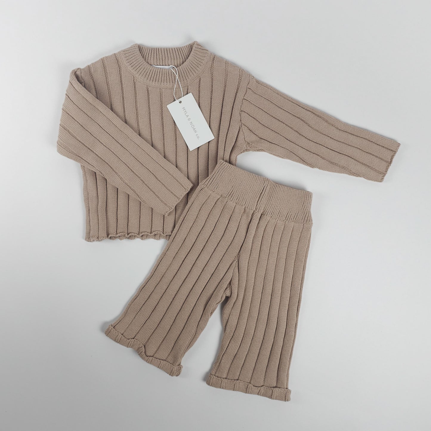 Organic Ribbed Sweater - Khaki