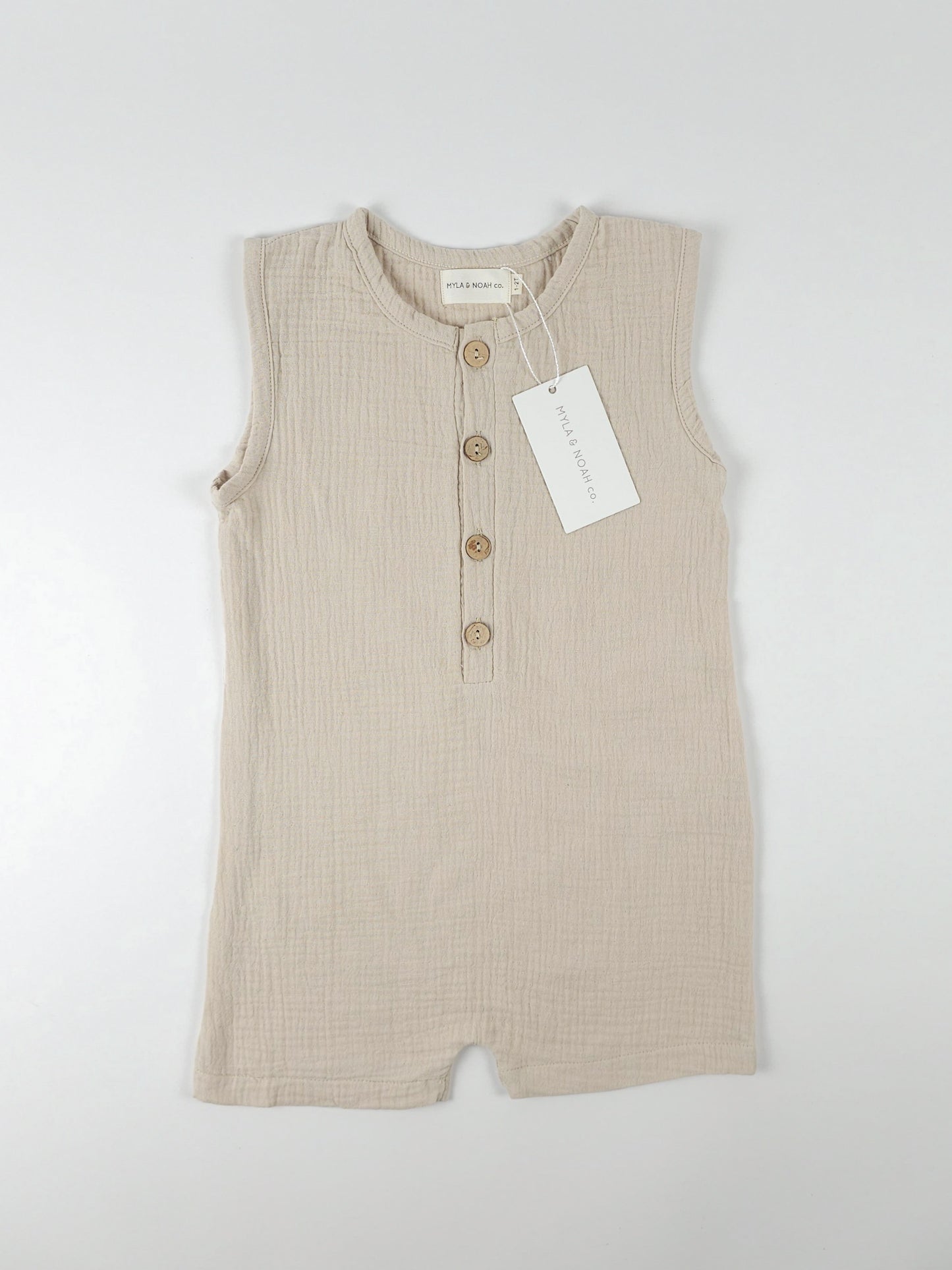 Muslin Romper - Stone