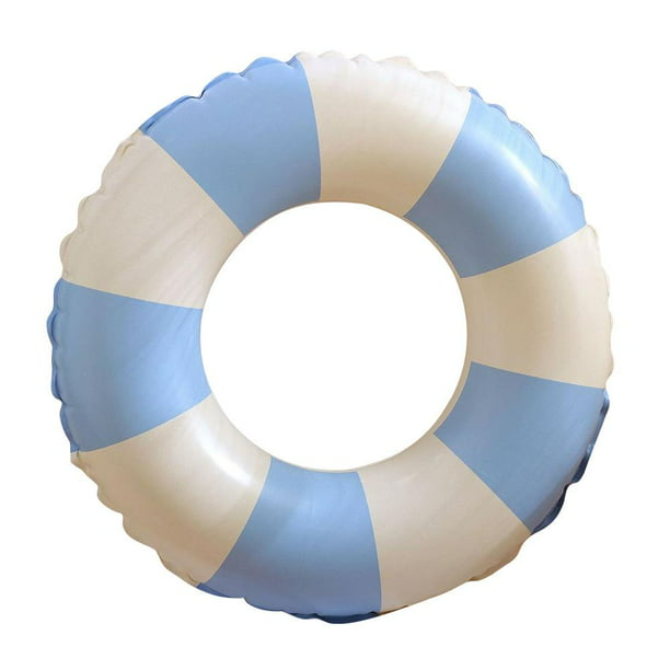 Junior Retro Striped Swim Ring - Blue