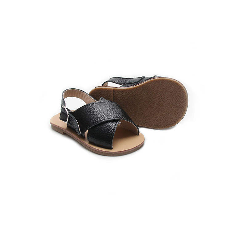 Leather Cross Sandals