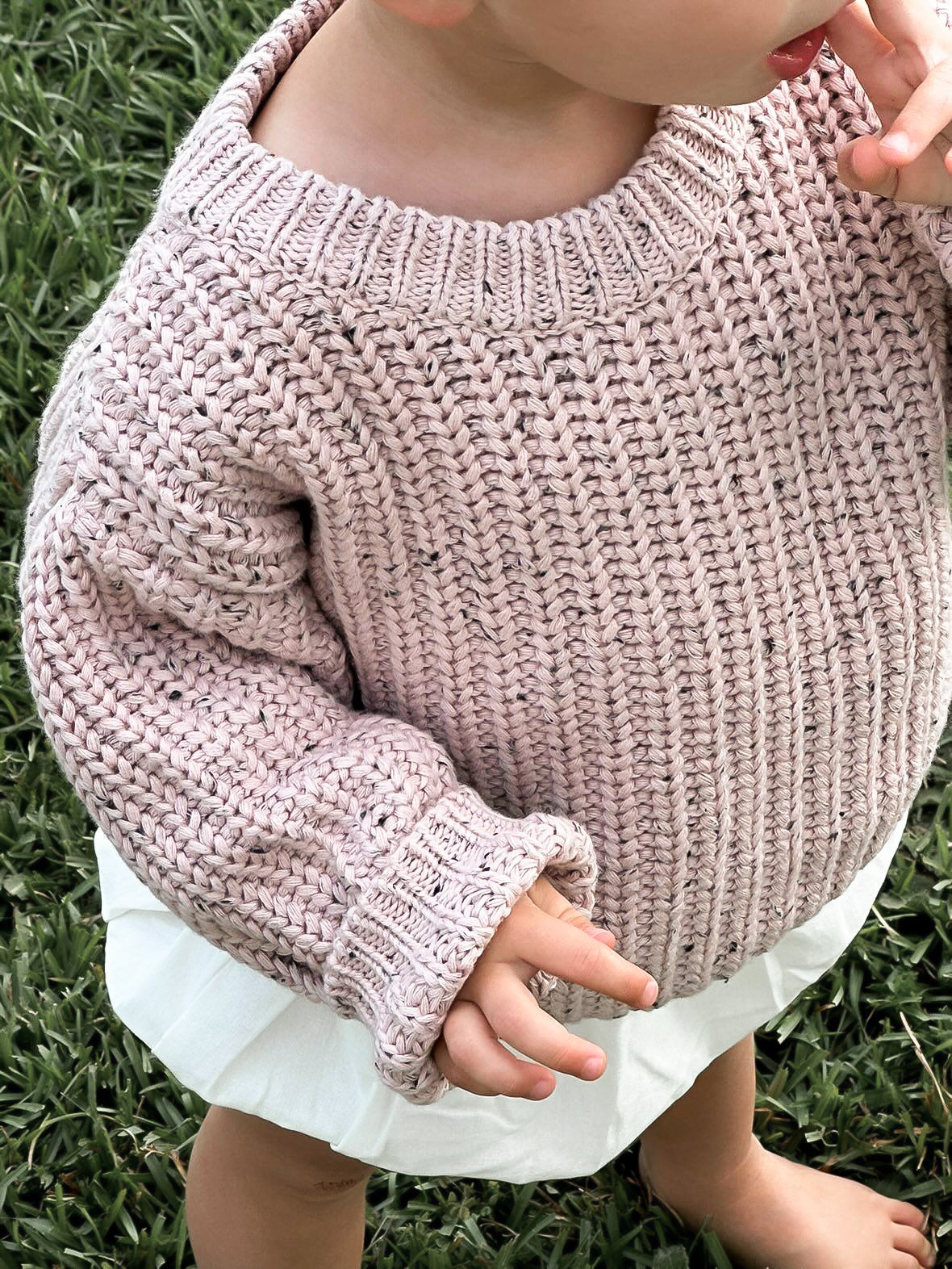 Chunky Knit Sweater - Dust Pink