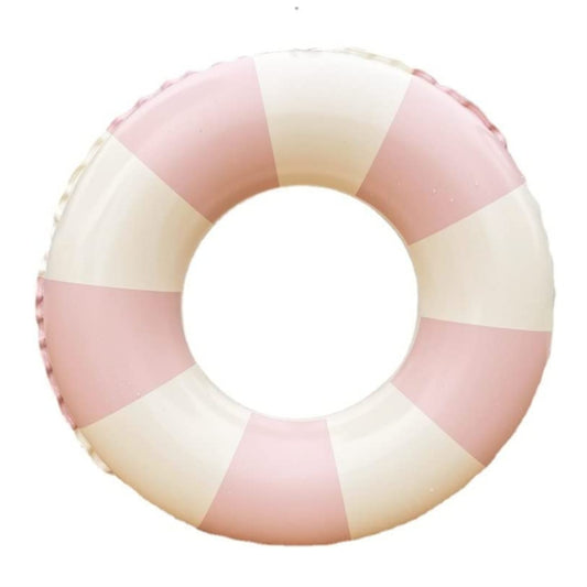 Junior Retro Striped Swim Ring - Pink Tube